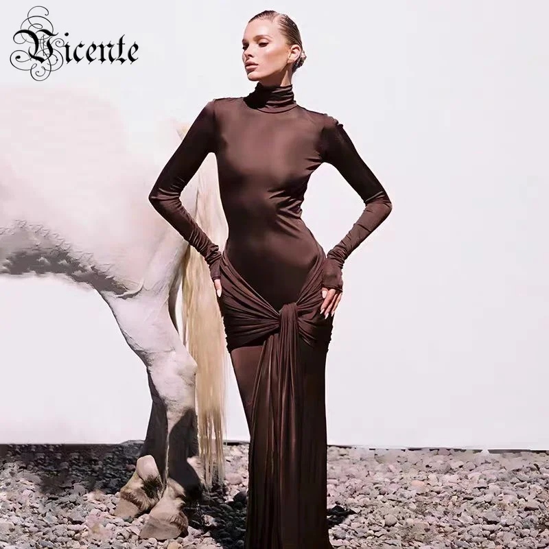 VC Celebrity Party Dresses For Women Tight Elastic Turtleneck Long Sleeves Lace-Up Maxi Gown 2024 Spring New Fashion
VC Celebrity Party Dresses For Women Tight Elastic Turtleneck Long Sleeves Lace-Up Maxi Gown 2024 Spring New Fashion