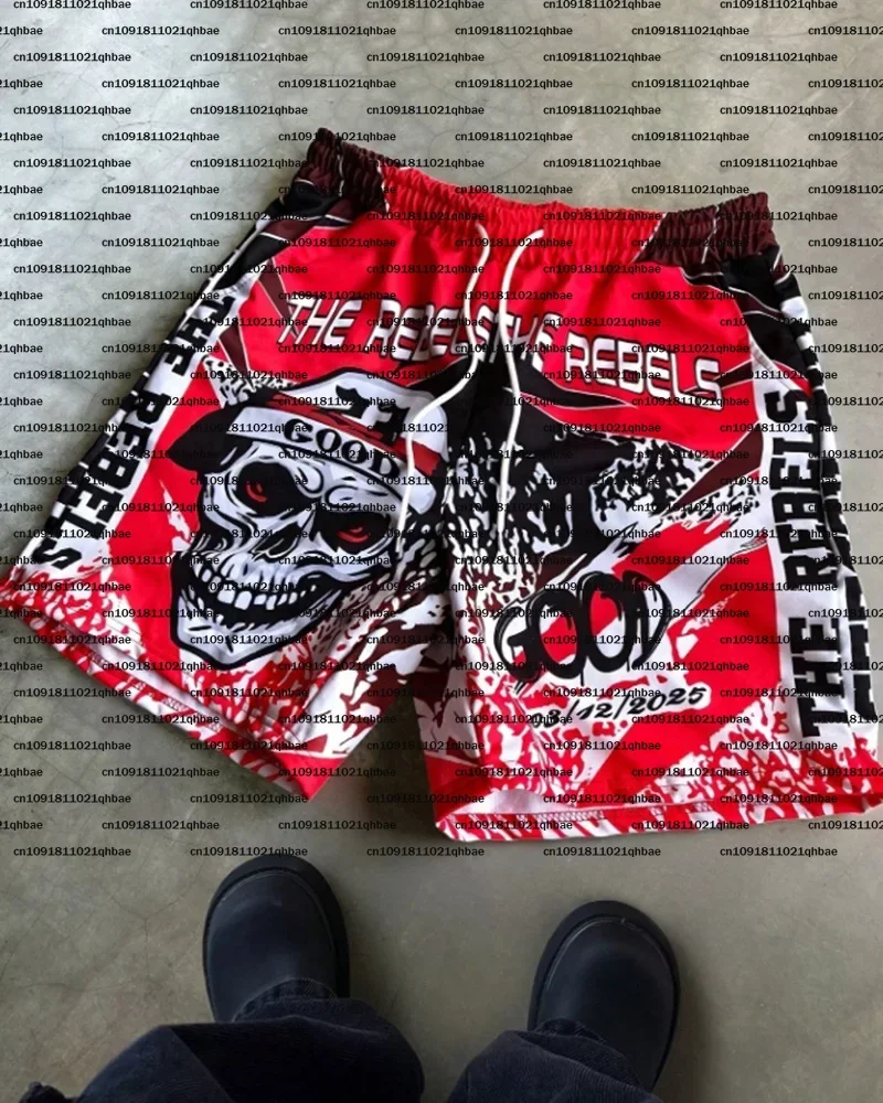 Mens Gothic Skull Print Quick-Dry Polyester Swim Shorts with Drawstring Waist
Mens Gothic Skull Print Quick-Dry Polyester Swim Shorts with Drawstring Waist