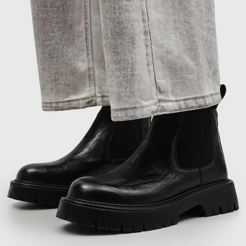 large size men casual business office chelsea boots slip-on natural leather shoes cowboy platform boot black trendy ankle botas
large size men casual business office chelsea boots slip-on natural leather shoes cowboy platform boot black trendy ankle botas