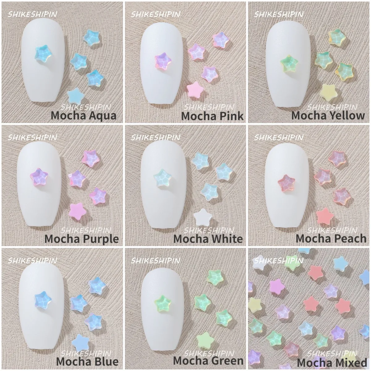 4mm Mocha Fat Starfish Shape Wholesale Flat bottom Nail Art rhinestones Self-Adhesive Shiny Glass Crystal 3D Nail Decoration
4mm Mocha Fat Starfish Shape Wholesale Flat bottom Nail Art rhinestones Self-Adhesive Shiny Glass Crystal 3D Nail Decoration