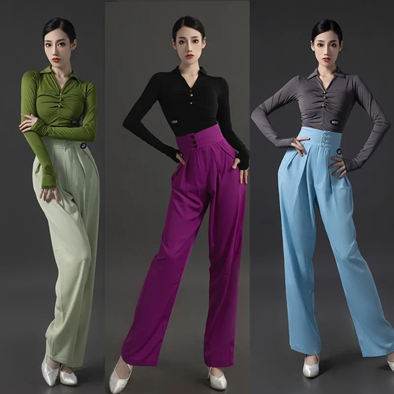 2023 Ballroom Dance Shirt Pants For Women Teather Dancer Clothing Latin Dance Practice Wear Adult Cha Cha Rumba Wear DNV17293
2023 Ballroom Dance Shirt Pants For Women Teather Dancer Clothing Latin Dance Practice Wear Adult Cha Cha Rumba Wear DNV17293
