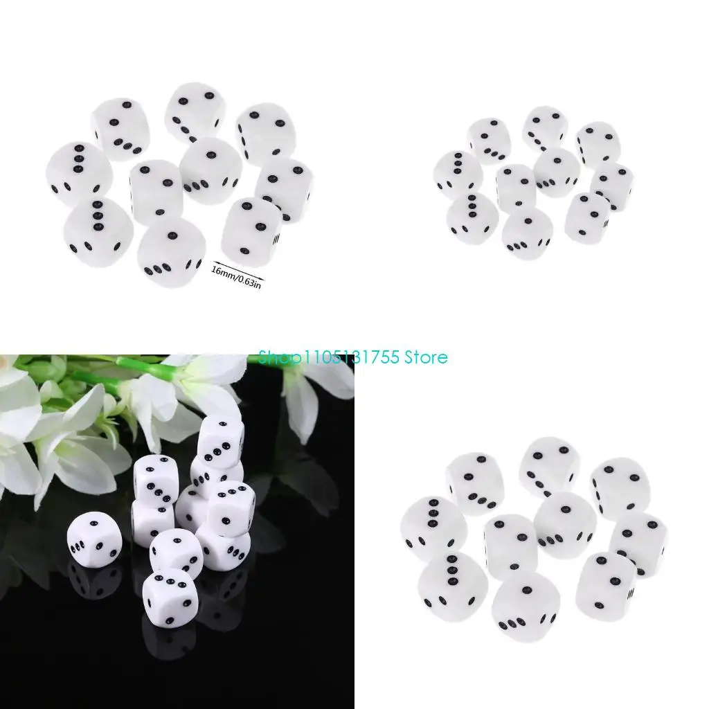 K0EF 10Pcs 16mm D3 Six Sided Dices Beads For Dungeons & Dragon D&D RPG Poly Desktop f
K0EF 10Pcs 16mm D3 Six Sided Dices Beads For Dungeons & Dragon D&D RPG Poly Desktop f