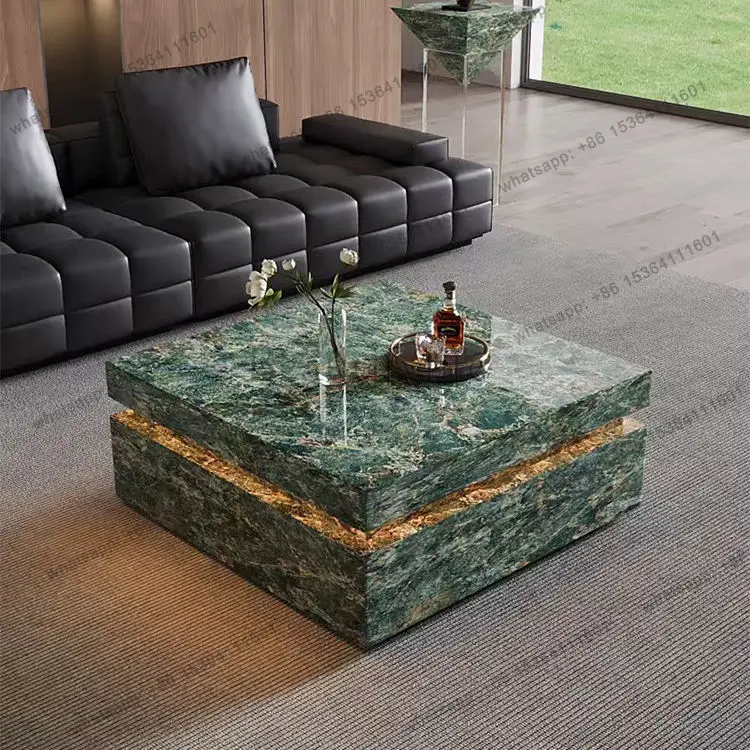 Intelligent square rock slab coffee table with lamp Modern simple light luxury black coffee table sensor light
Intelligent square rock slab coffee table with lamp Modern simple light luxury black coffee table sensor light