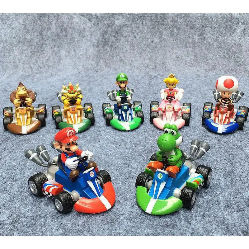 HOT Mario Kart Figure Mario Power Car Cartoon Action Figure Cute PVC Model Desktop Ornaments decoration Toys Holiday Gifts
HOT Mario Kart Figure Mario Power Car Cartoon Action Figure Cute PVC Model Desktop Ornaments decoration Toys Holiday Gifts
