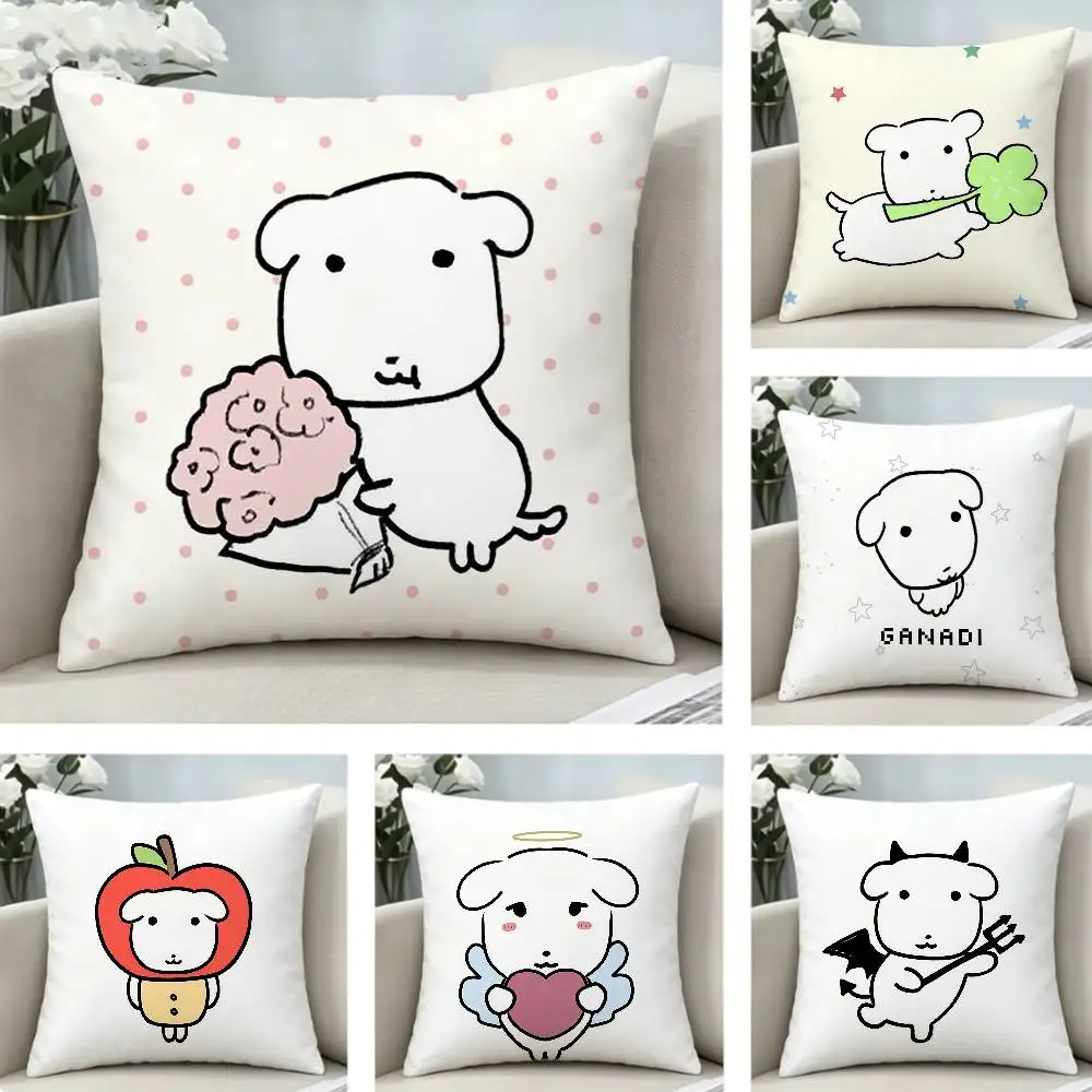 A white Cute G-Ganadi Dog Pillow Case Pattern Printed Pillowcase For Living Room Sofa Cushion Cover
A white Cute G-Ganadi Dog Pillow Case Pattern Printed Pillowcase For Living Room Sofa Cushion Cover