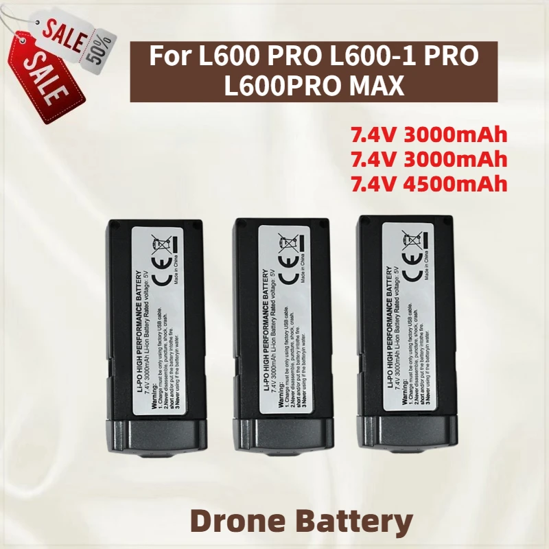 High Quality Drone Battery 7.4V 3000mAh 4500mAh For L600 PRO L600-1 PRO L600PRO MAX Drone Brand New Replacement Battery
High Quality Drone Battery 7.4V 3000mAh 4500mAh For L600 PRO L600-1 PRO L600PRO MAX Drone Brand New Replacement Battery