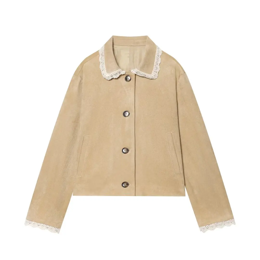 WOMAN 2026 Summer New Fashionable Casual Long Sleeve Flip Collar Lei Velvet Face Leather Effect Coat Retro Women's Top Mujer
WOMAN 2026 Summer New Fashionable Casual Long Sleeve Flip Collar Lei Velvet Face Leather Effect Coat Retro Women's Top Mujer