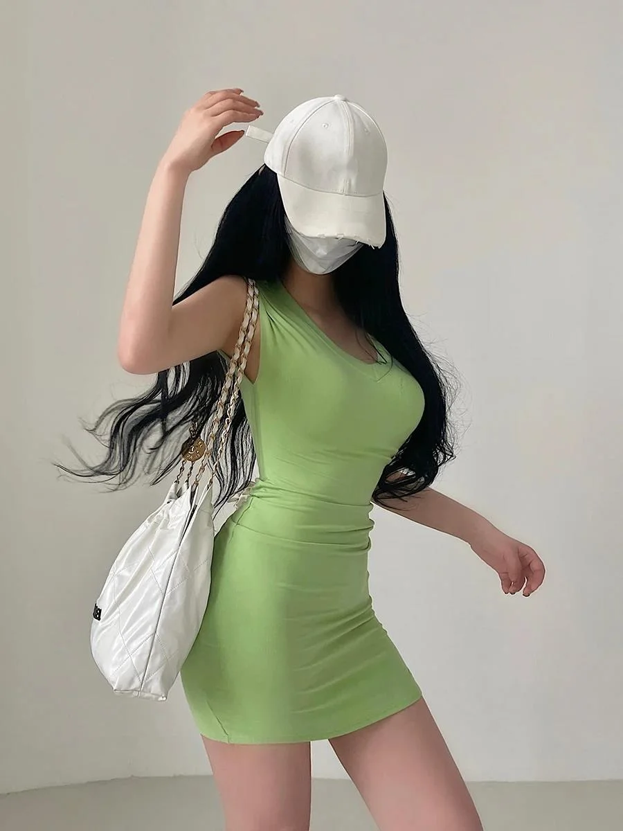 Pure Desire Style Sexy V-neck Slim Elastic Shoulder Wrap Bottom Dress Elegant Hip Wrap Short Vest Mini Dress Tops X36B
Pure Desire Style Sexy V-neck Slim Elastic Shoulder Wrap Bottom Dress Elegant Hip Wrap Short Vest Mini Dress Tops X36B