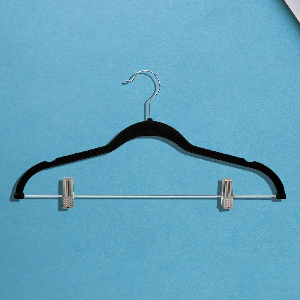 8pcs Non-Slip Flocked Clothes Hangers Hooks with Clips for Coats Jackets Pants Dress Clothes (Black)
8pcs Non-Slip Flocked Clothes Hangers Hooks with Clips for Coats Jackets Pants Dress Clothes (Black)