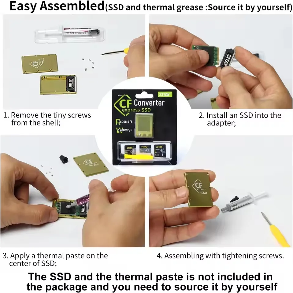 ZITAY CFexpress Type B Card to NVME M.2 2230 SSD Adapter Compatible with Nikon Z6 Z7 Z8 Z9 Canon RC R5 R5C Panasonic GH6 S1H
ZITAY CFexpress Type B Card to NVME M.2 2230 SSD Adapter Compatible with Nikon Z6 Z7 Z8 Z9 Canon RC R5 R5C Panasonic GH6 S1H