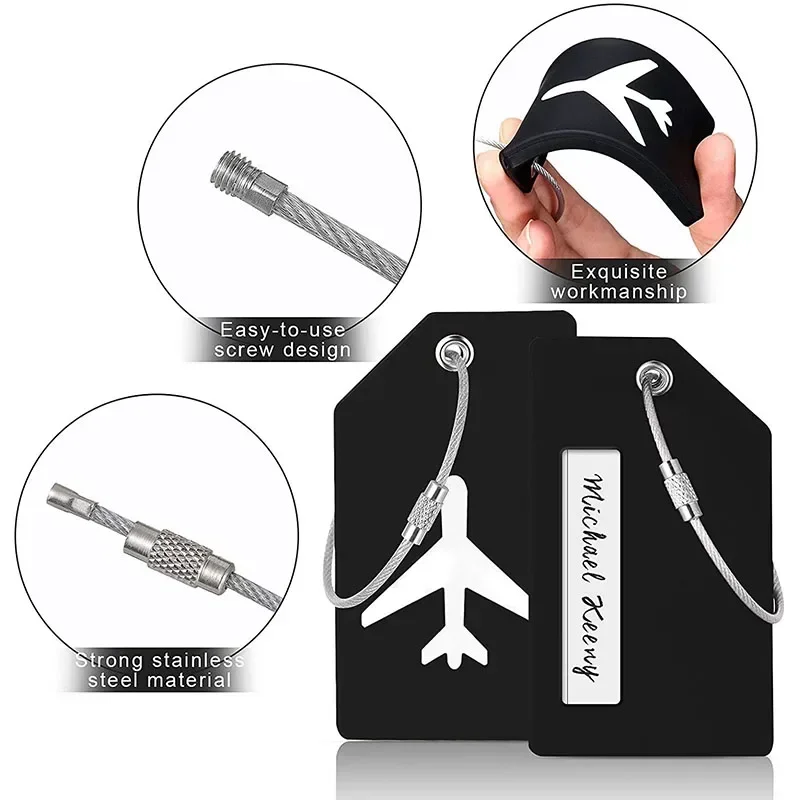 1PCS Silicone Suitcase Tag PVC Soft Plastic Luggage Tag Baggage Name Tags Suitcase Address Label Holder Travel Accessories
1PCS Silicone Suitcase Tag PVC Soft Plastic Luggage Tag Baggage Name Tags Suitcase Address Label Holder Travel Accessories