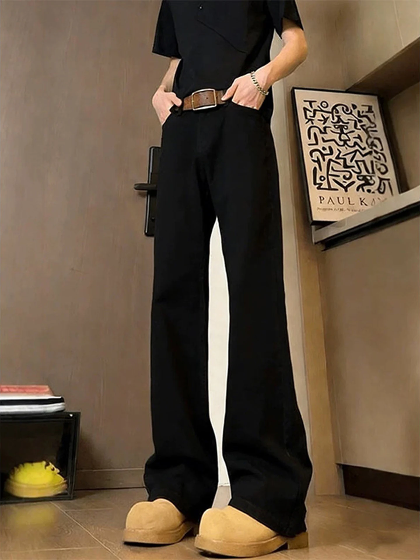 Мужские джинсы Parisian Bootcut Bla Knife в американском уличном стиле, прямые брюки с легким клешем, молодежные, трендовые, повседневные
Мужские джинсы Parisian Bootcut Bla Knife в американском уличном стиле, прямые брюки с легким клешем, молодежные, трендовые, повседневные