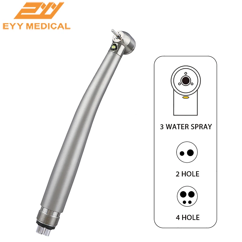 EYY Dental Drill High Speed Handpiece LED 2/4 Holes High Rotation Pen Air Turbine Pure Stainless Steel 3 Water Spray Dentistry
EYY Dental Drill High Speed Handpiece LED 2/4 Holes High Rotation Pen Air Turbine Pure Stainless Steel 3 Water Spray Dentistry