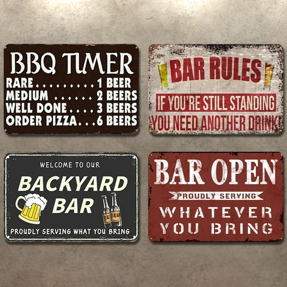 4Pcs Vintage Beer Metal Tin Sign 2D Metal Wall Art Poster Home Decor 30x40cm
4Pcs Vintage Beer Metal Tin Sign 2D Metal Wall Art Poster Home Decor 30x40cm