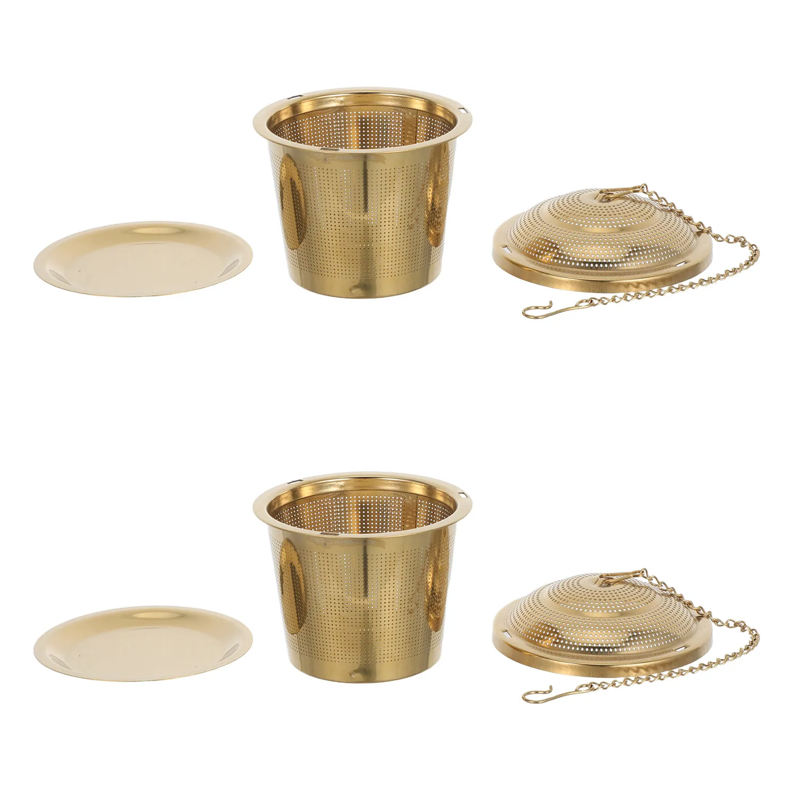 2Pcs Stainless Steel Tea Infuser Basket Large Size Lid Chain Reusable Metal Tea Strainer Fine Mesh Filter Loose Leaf for Cup
2Pcs Stainless Steel Tea Infuser Basket Large Size Lid Chain Reusable Metal Tea Strainer Fine Mesh Filter Loose Leaf for Cup