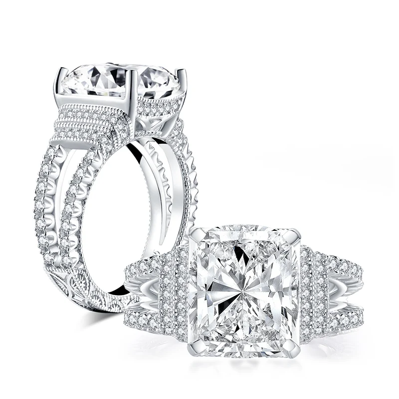 Luxury 6 Carat Cushion Cut Diamond Engagement Ring 925 Sterling Silver Wedding Band Jewelry for Women Rings AAAAA Cubic Zircon
Luxury 6 Carat Cushion Cut Diamond Engagement Ring 925 Sterling Silver Wedding Band Jewelry for Women Rings AAAAA Cubic Zircon