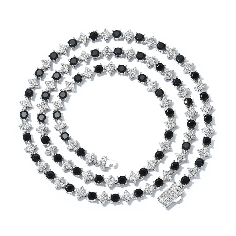 Роскошное теннисное ожерелье в стиле хип-хоп с цирконием и звездами для мужчин и женщин, высококачественные ювелирные изделия из 18-каратного золота с черным цирконием
Роскошное теннисное ожерелье в стиле хип-хоп с цирконием и звездами для мужчин и женщин, высококачественные ювелирные изделия из 18-каратного золота с черным цирконием