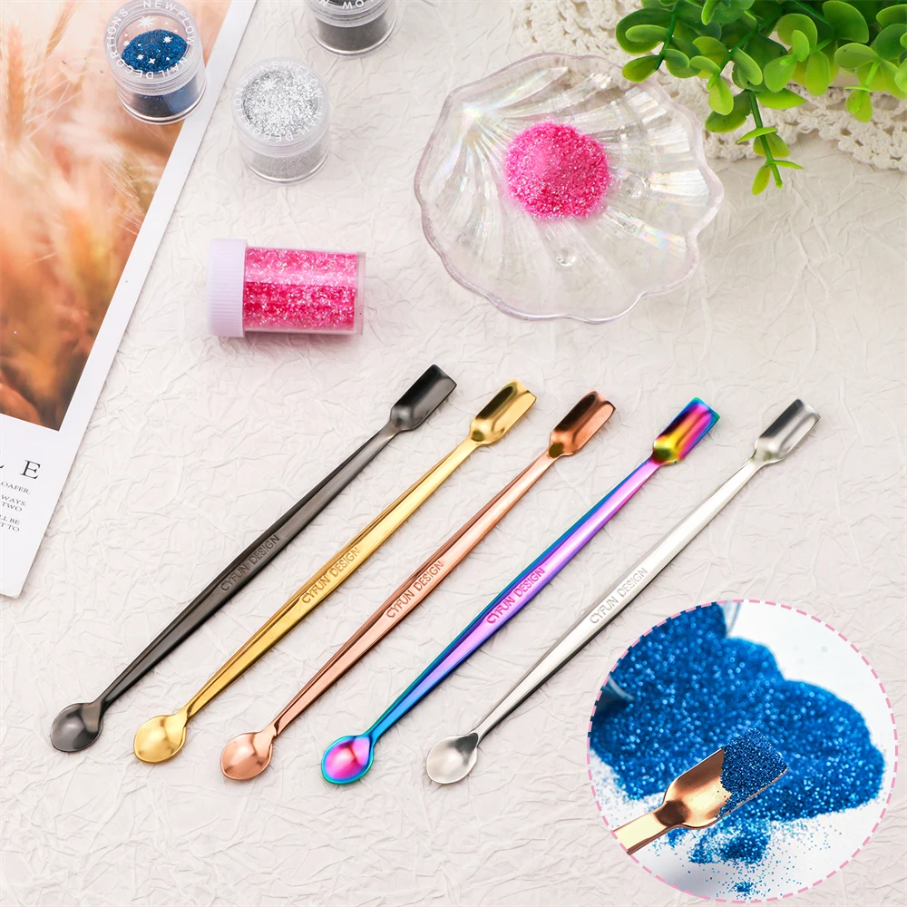 17cm Stainless Steel Craft Spoons For Taking Out Glitter Embossing Powders Sequins To DIY Cards Resin Mold Jewelry Making Tools
17cm Stainless Steel Craft Spoons For Taking Out Glitter Embossing Powders Sequins To DIY Cards Resin Mold Jewelry Making Tools