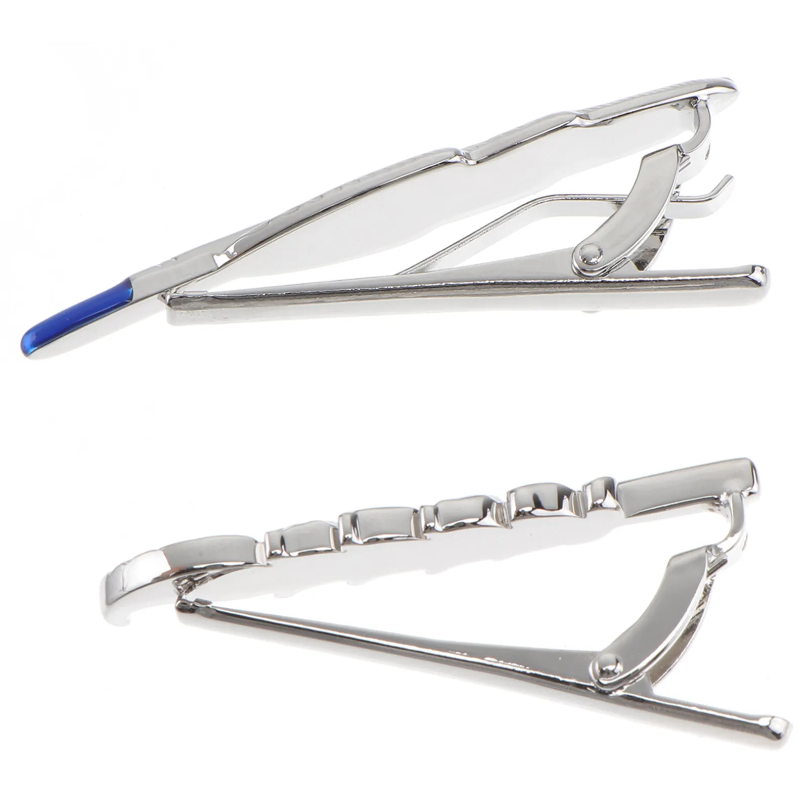 2Pcs Silver Necktie Clasp Set Two Different Shapes Strong Secure Tie Holders Casual Formal Wear Tie Decoration Gift for Him
2Pcs Silver Necktie Clasp Set Two Different Shapes Strong Secure Tie Holders Casual Formal Wear Tie Decoration Gift for Him