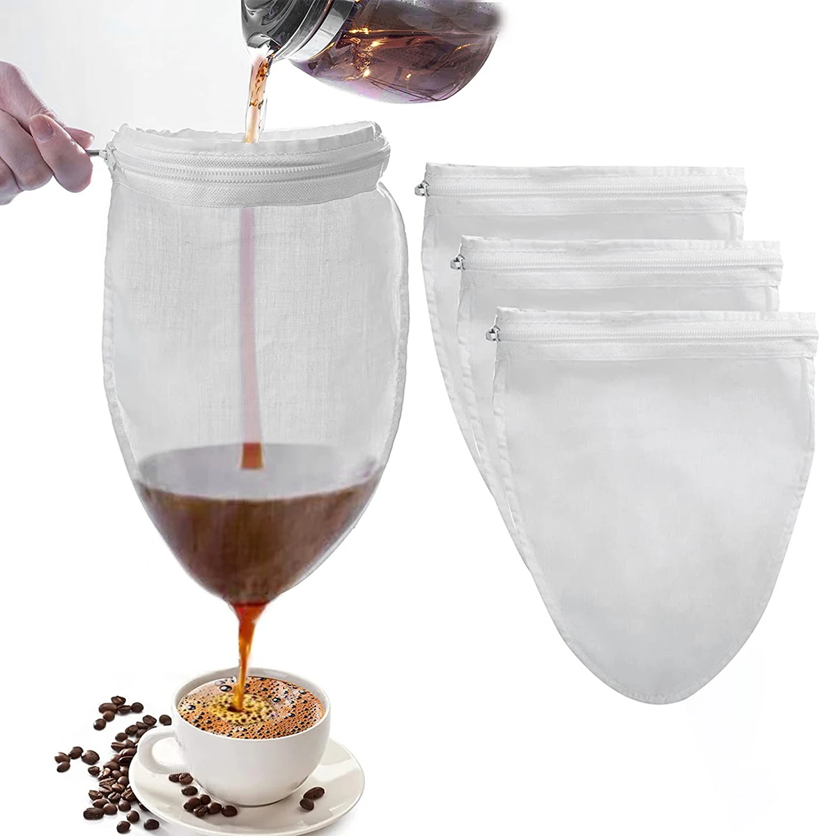 3Pcs Filter Bags Reusable Milk Bag Vegetable Honey Sieve For Kitchen Food Cheese Cloth Strainer Drain Sieve Net Tea Filter Bags
3Pcs Filter Bags Reusable Milk Bag Vegetable Honey Sieve For Kitchen Food Cheese Cloth Strainer Drain Sieve Net Tea Filter Bags