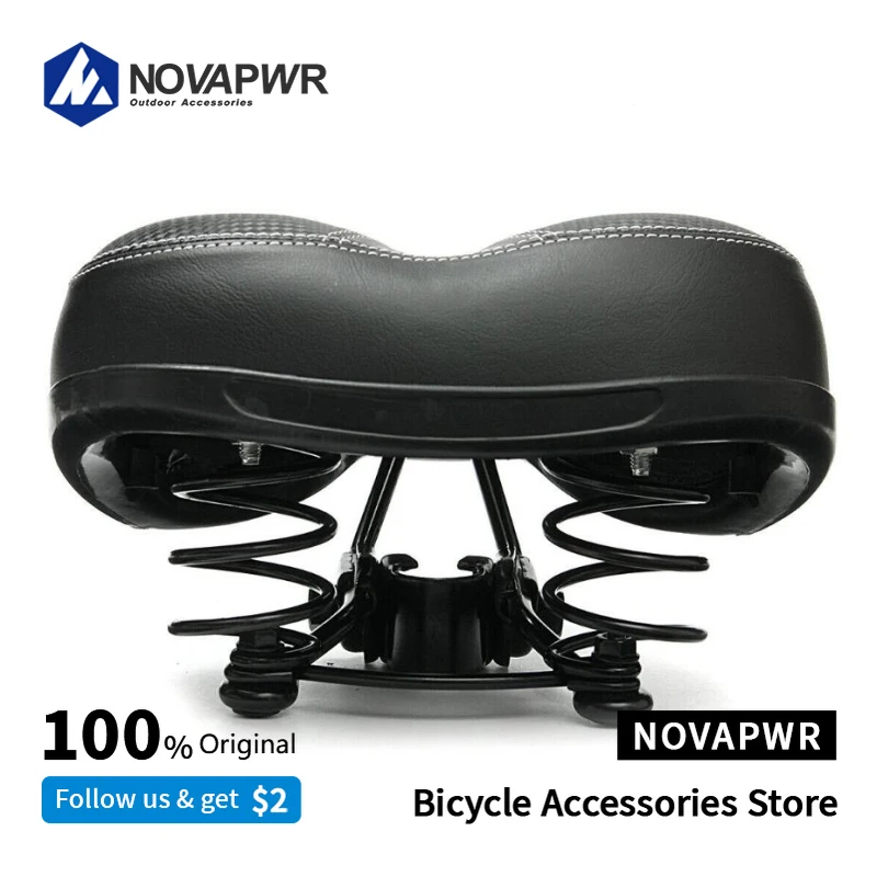 Hollow Breathable MTB Road Bike Saddle Shock Absorbing Comfortable Big Butt Seat for Men Women Cycling Safety Warning
Hollow Breathable MTB Road Bike Saddle Shock Absorbing Comfortable Big Butt Seat for Men Women Cycling Safety Warning
