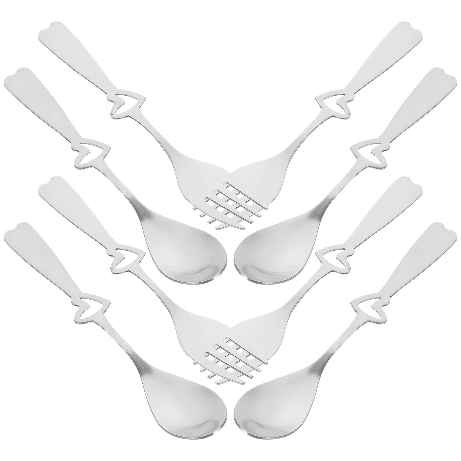 Stainless Steel Heart Shaped Coffee Spoon Steak Fork Lightweight Cutlery Set Small Party Appetizer Ergonomic Dessert Forks
Stainless Steel Heart Shaped Coffee Spoon Steak Fork Lightweight Cutlery Set Small Party Appetizer Ergonomic Dessert Forks