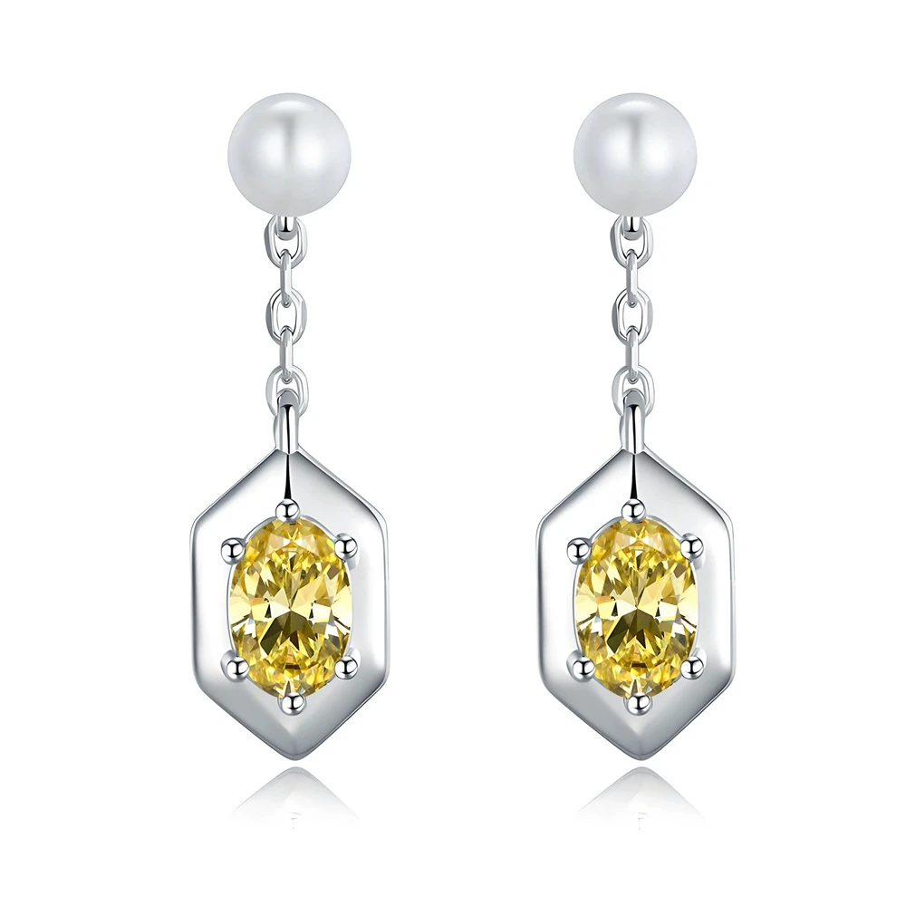 S925 Sterling Silver Pearl Diamond Shape Earrings Fashion Emerald Pendant Ear Studs For Women Birthday Party Jewelry Gift
S925 Sterling Silver Pearl Diamond Shape Earrings Fashion Emerald Pendant Ear Studs For Women Birthday Party Jewelry Gift