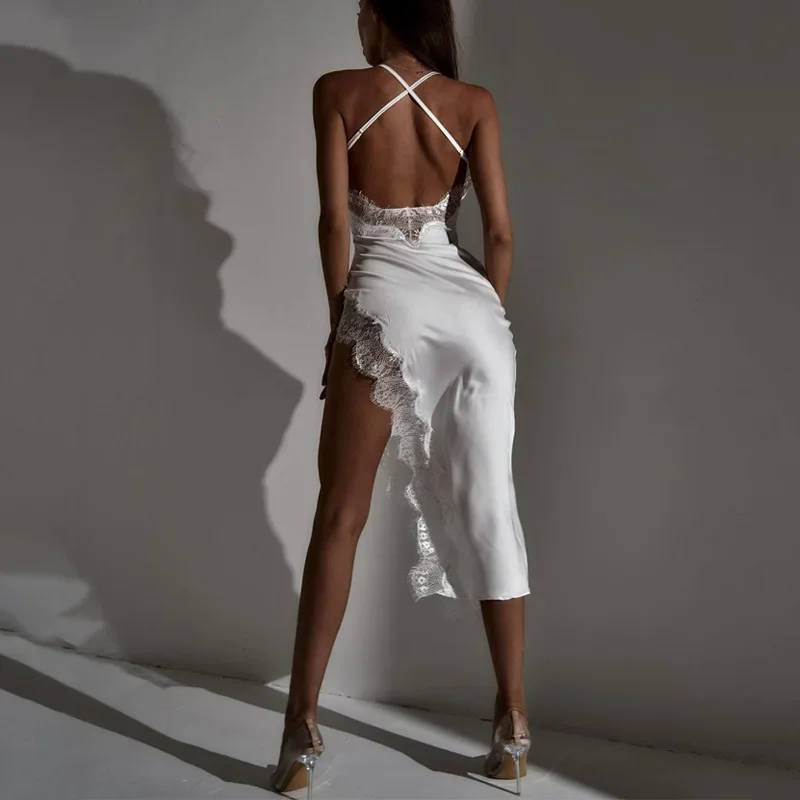 New Fashion Sexy Lace Party Club Backless Bodycon Stain Black Straps Midi Dress 2024 Summer Clothes Wholesale Items For Resale
New Fashion Sexy Lace Party Club Backless Bodycon Stain Black Straps Midi Dress 2024 Summer Clothes Wholesale Items For Resale