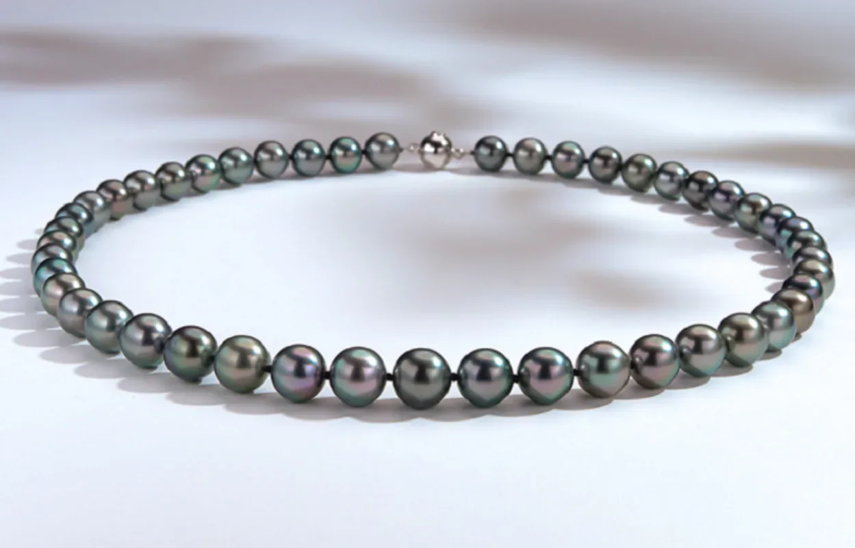 Luxury Natural 17"10-11mm Genuine Black Green Round Pearl Necklace Women Jewelry Wedding Party Gift 925 Sterling Silver Chains
Luxury Natural 17"10-11mm Genuine Black Green Round Pearl Necklace Women Jewelry Wedding Party Gift 925 Sterling Silver Chains