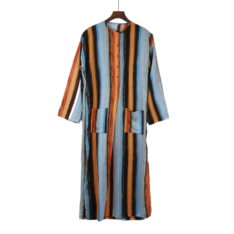 FYXLJJ Muslim Men Clothing Kaftan Robes Stripe Long Sleeve Jubba Thobe Kurta Arab Turkish Dress Dubai Islam Habit Musulman Robe
FYXLJJ Muslim Men Clothing Kaftan Robes Stripe Long Sleeve Jubba Thobe Kurta Arab Turkish Dress Dubai Islam Habit Musulman Robe