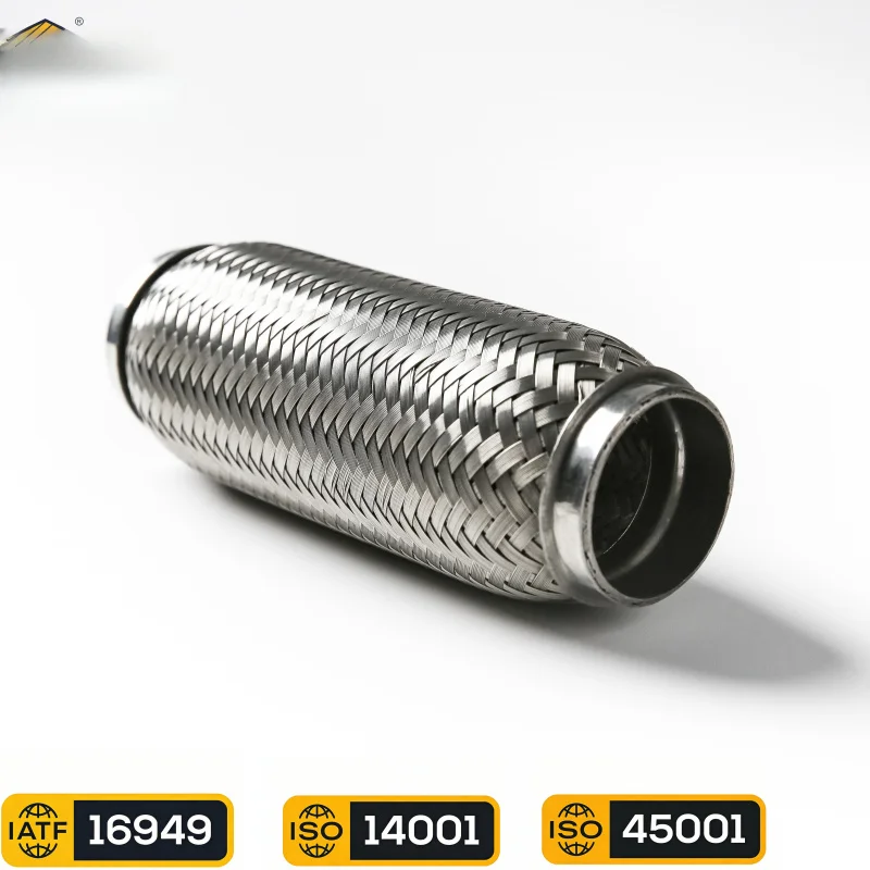High Quality 201 Stainless Steel 70*230mm Exhaust Bellow Pipe With Inner And Outer Braids Universal Vehicles
High Quality 201 Stainless Steel 70*230mm Exhaust Bellow Pipe With Inner And Outer Braids Universal Vehicles