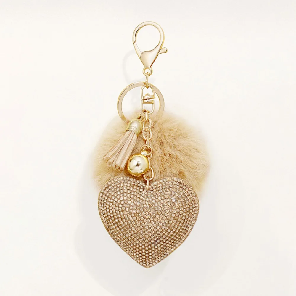 New Faux Fur Ball Keychain Rhinestone Heart Solid Color Bag Pendant Alloy Key Ring Girl
New Faux Fur Ball Keychain Rhinestone Heart Solid Color Bag Pendant Alloy Key Ring Girl