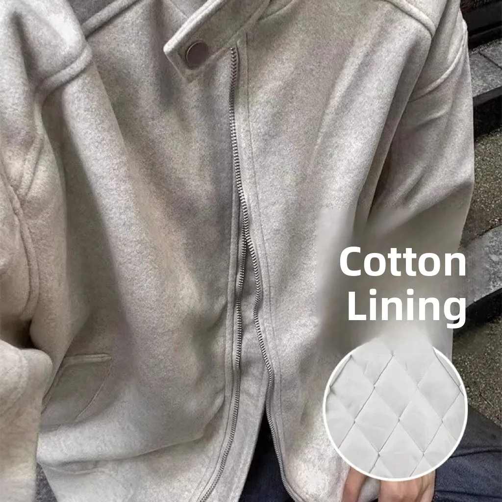 Мужская осенне-зимняя повседневная свободная теплая шерстяная куртка-пальто Thiened American Street Sle со воротником-стойкой из полиэстера для пар
Мужская осенне-зимняя повседневная свободная теплая шерстяная куртка-пальто Thiened American Street Sle со воротником-стойкой из полиэстера для пар