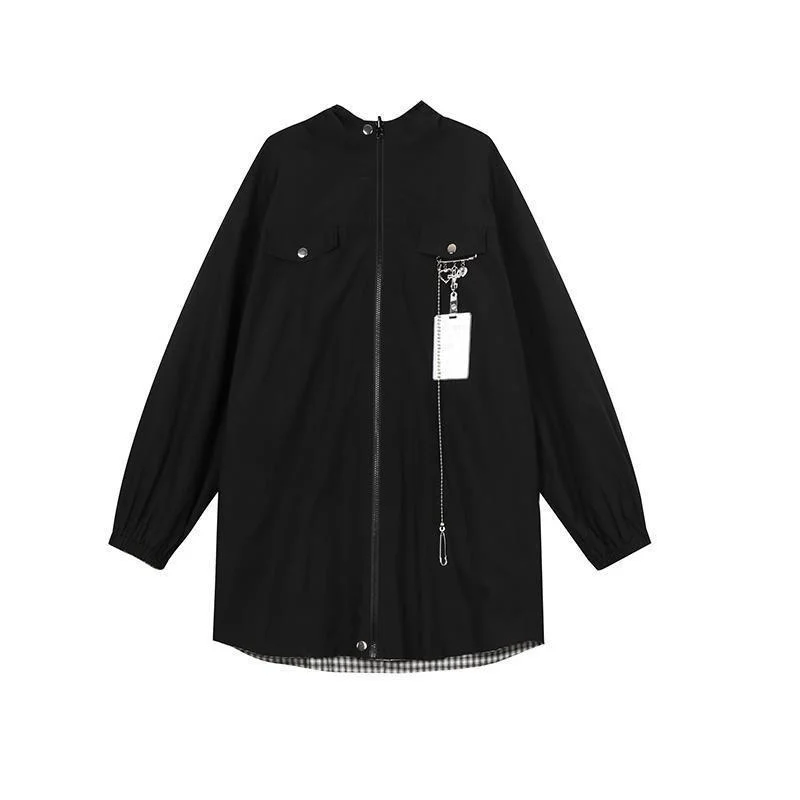 Women Solid Color Medium Length Design Sense Hooded Loose Student Coat Female 2023 Spring New Two-sided External Wear Plaid Coat
Women Solid Color Medium Length Design Sense Hooded Loose Student Coat Female 2023 Spring New Two-sided External Wear Plaid Coat