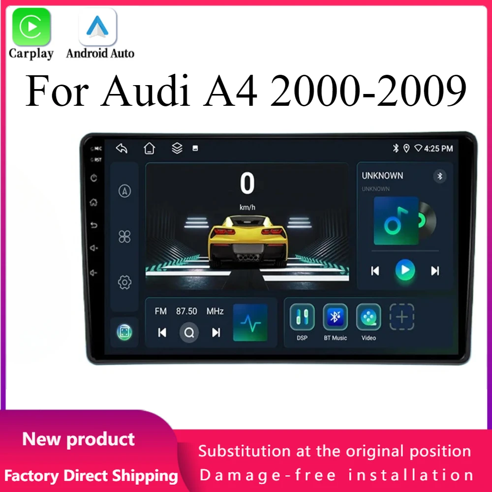 Android 14 For Audi A4 2000-2009 Car Radio 4G GPS Multimedia Wireless Bluetooth Carplay Stereo BT Navigation Touch Screen System
Android 14 For Audi A4 2000-2009 Car Radio 4G GPS Multimedia Wireless Bluetooth Carplay Stereo BT Navigation Touch Screen System