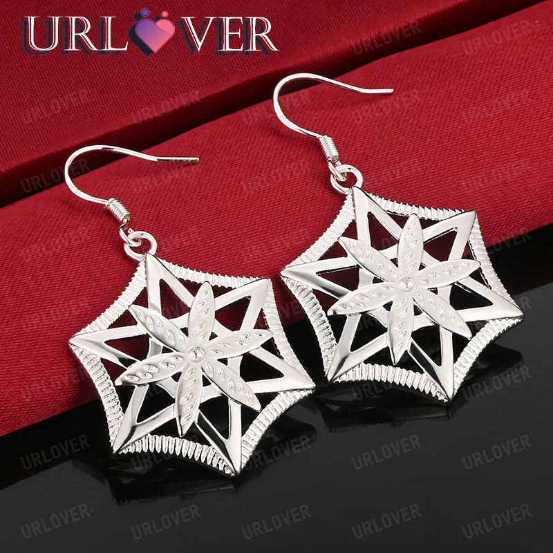 New 925 Sterling Silver Hexagon Drop Earring Men Women Engagement Wedding Birthday Party Gifts Fine Jewelry Accessories
New 925 Sterling Silver Hexagon Drop Earring Men Women Engagement Wedding Birthday Party Gifts Fine Jewelry Accessories