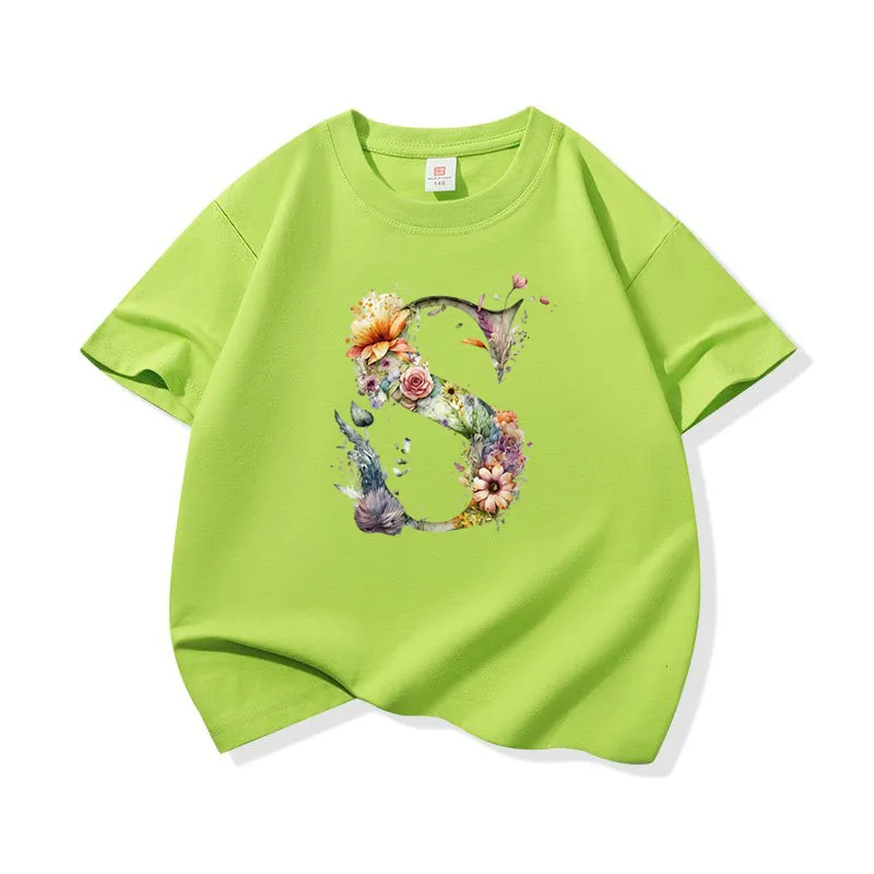 Kids Cotton T Shirt Floral Letter S Print Crew Neck Short Sleeve Tee Casual Boys Girls Summer Tops
Kids Cotton T Shirt Floral Letter S Print Crew Neck Short Sleeve Tee Casual Boys Girls Summer Tops