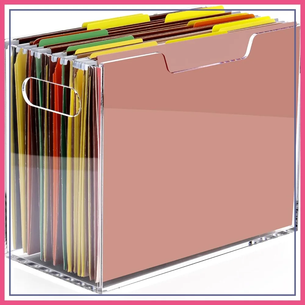 Acrylic Hanging File Organizer, Letter Size Clear Magazine Rack, Large Capacity Storage Box for Desk Office School
Acrylic Hanging File Organizer, Letter Size Clear Magazine Rack, Large Capacity Storage Box for Desk Office School