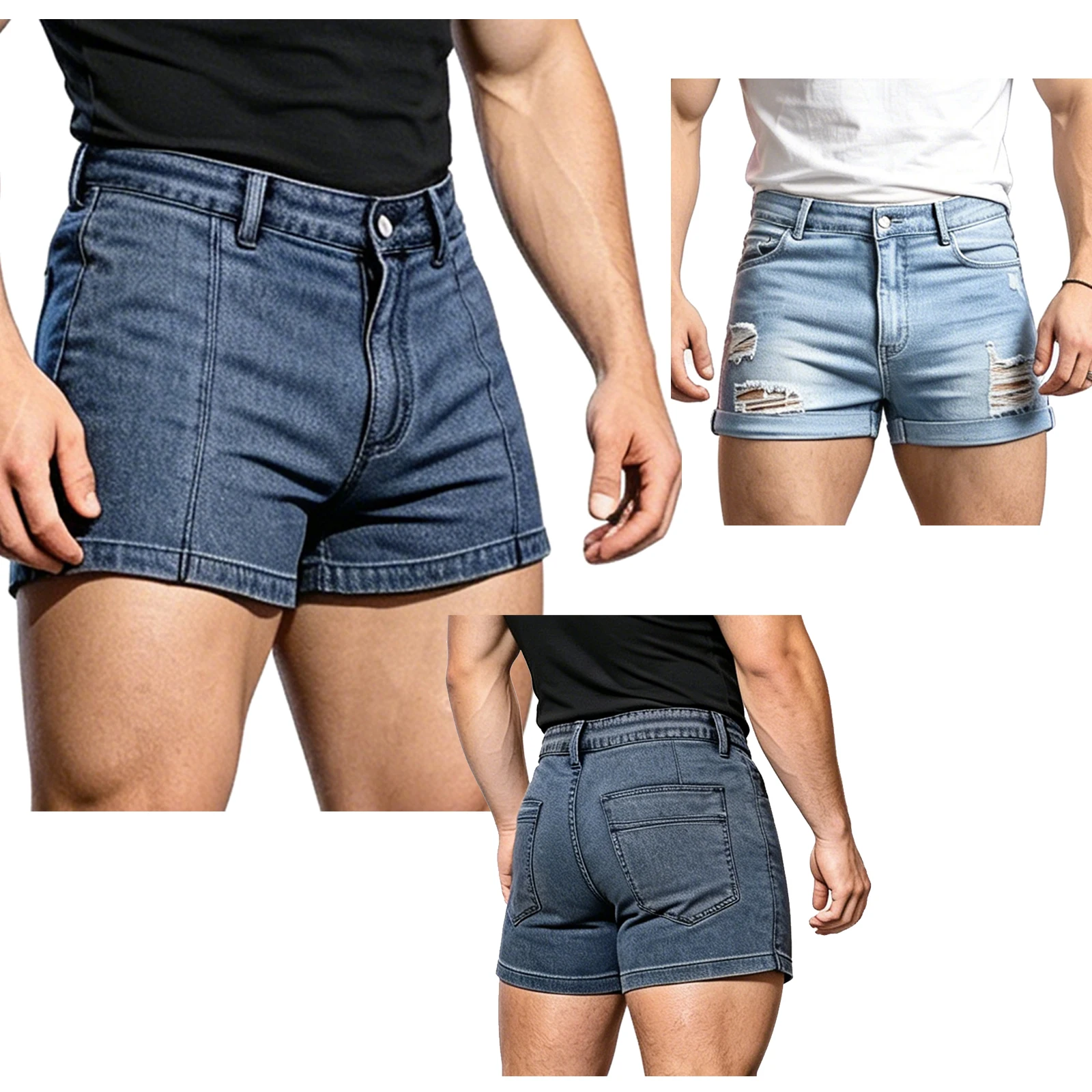 Mens Jeans Boxer Shorts with Belt Loops and Button Pockets Stretchy Skinny Trendy Casual Mid Waist Hot Pants for Shopping Mall
Mens Jeans Boxer Shorts with Belt Loops and Button Pockets Stretchy Skinny Trendy Casual Mid Waist Hot Pants for Shopping Mall