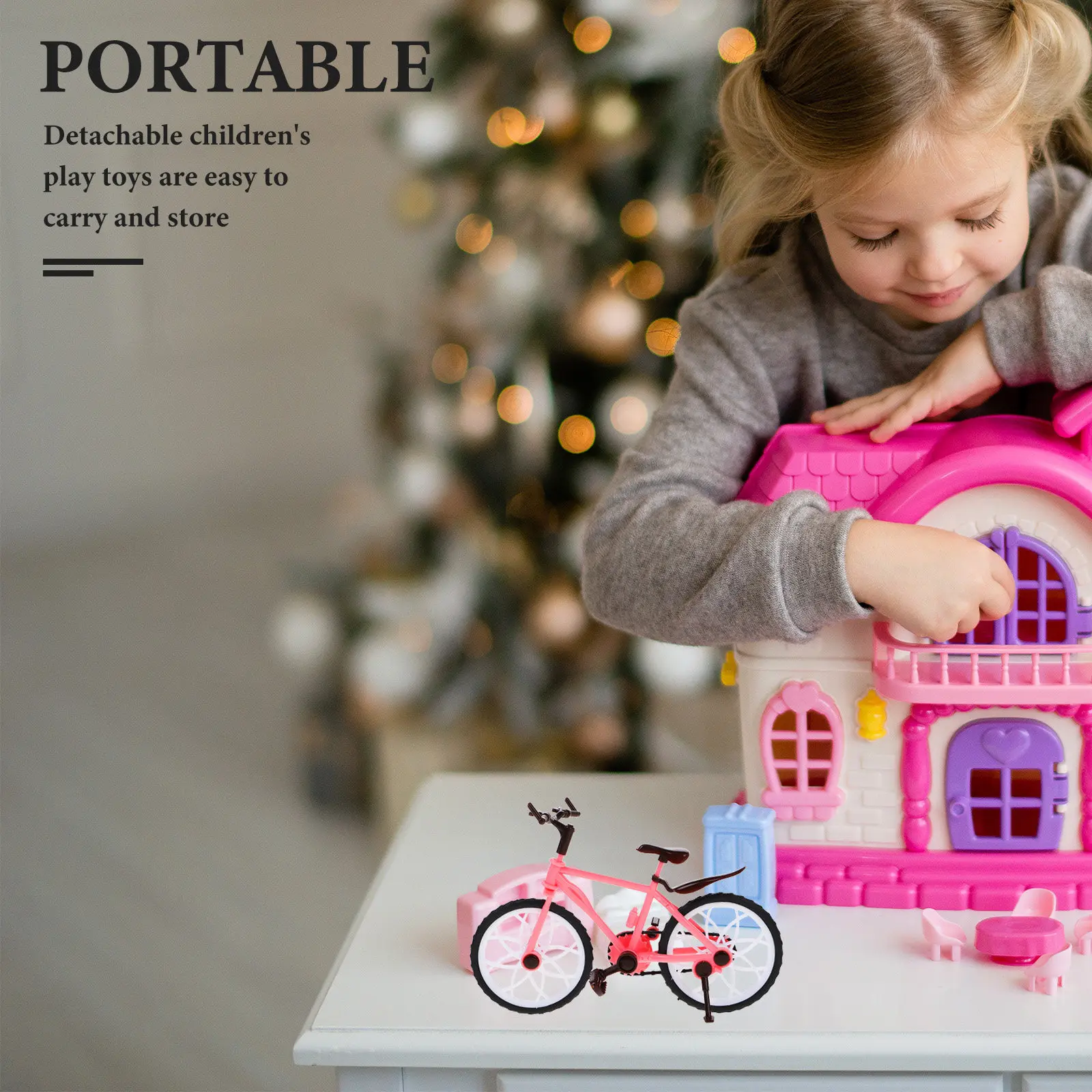 Princess Bicycle Scale DIY Kit Simulation Bicycle Mini Decor for Kids Dollhouse Accessories and Bike Decoration
Princess Bicycle Scale DIY Kit Simulation Bicycle Mini Decor for Kids Dollhouse Accessories and Bike Decoration
