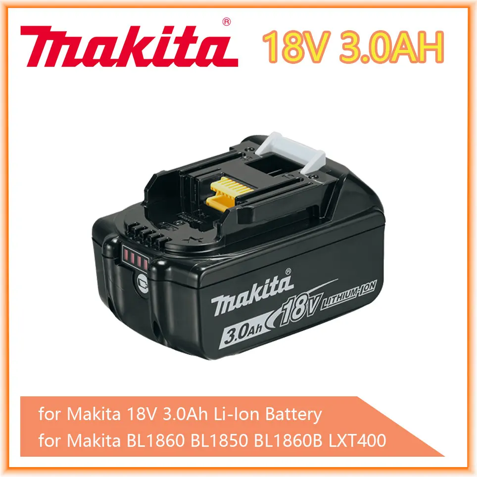 Makita original with LED lithium-ion replacement LXT BL1860B BL1860 BL185018V 3.0AH 6.0AH rechargeable power tool battery
Makita original with LED lithium-ion replacement LXT BL1860B BL1860 BL185018V 3.0AH 6.0AH rechargeable power tool battery