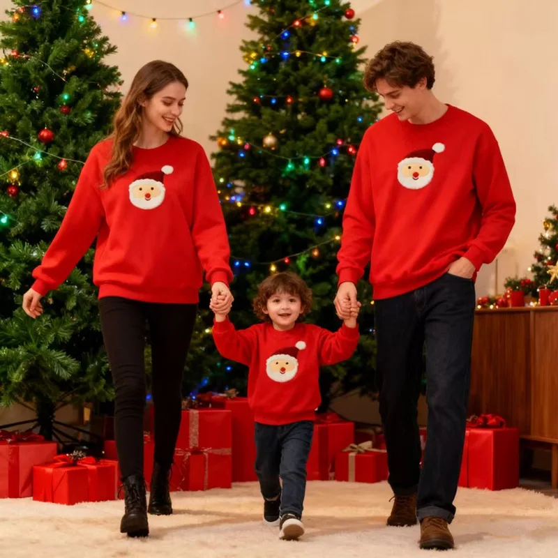 Christmas Family Matching Sweatshirts 2025 New Year Mom Dad And Son Daughter Red Winter Tops Children Santa Claus Face Clothes
Christmas Family Matching Sweatshirts 2025 New Year Mom Dad And Son Daughter Red Winter Tops Children Santa Claus Face Clothes