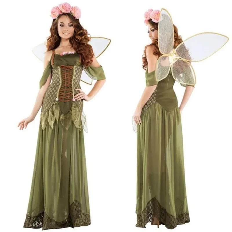 Halloween Adult Women Angel Elf Flower Fairy Costume Hen Party Fairy Tale Green Forest Cosplay Fantasia Fancy Dress
Halloween Adult Women Angel Elf Flower Fairy Costume Hen Party Fairy Tale Green Forest Cosplay Fantasia Fancy Dress