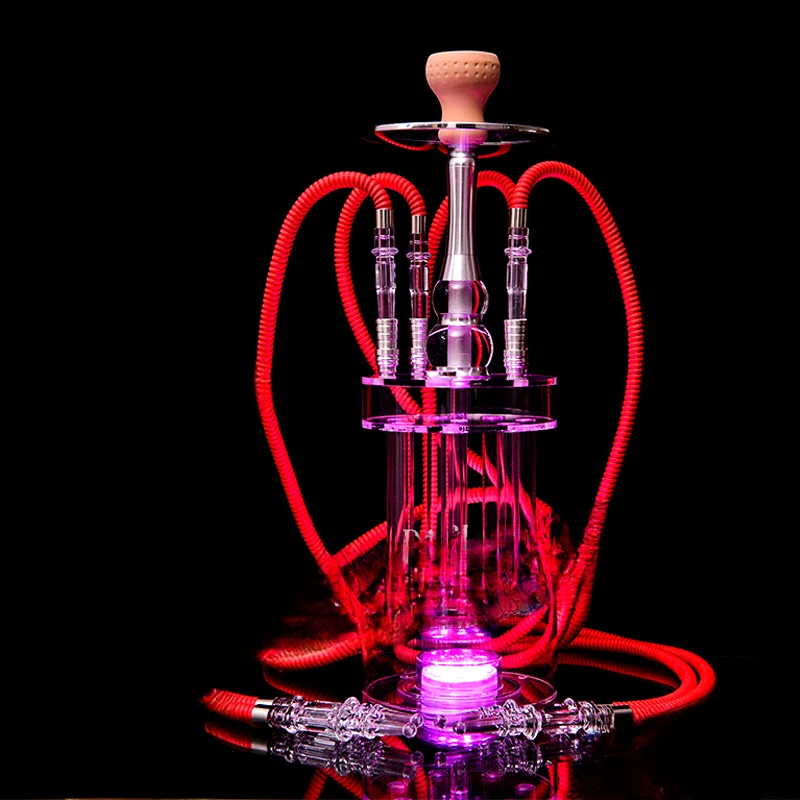 Bar hookah full set with lights 4-tube pot night multi-person color KTV smoking
Bar hookah full set with lights 4-tube pot night multi-person color KTV smoking