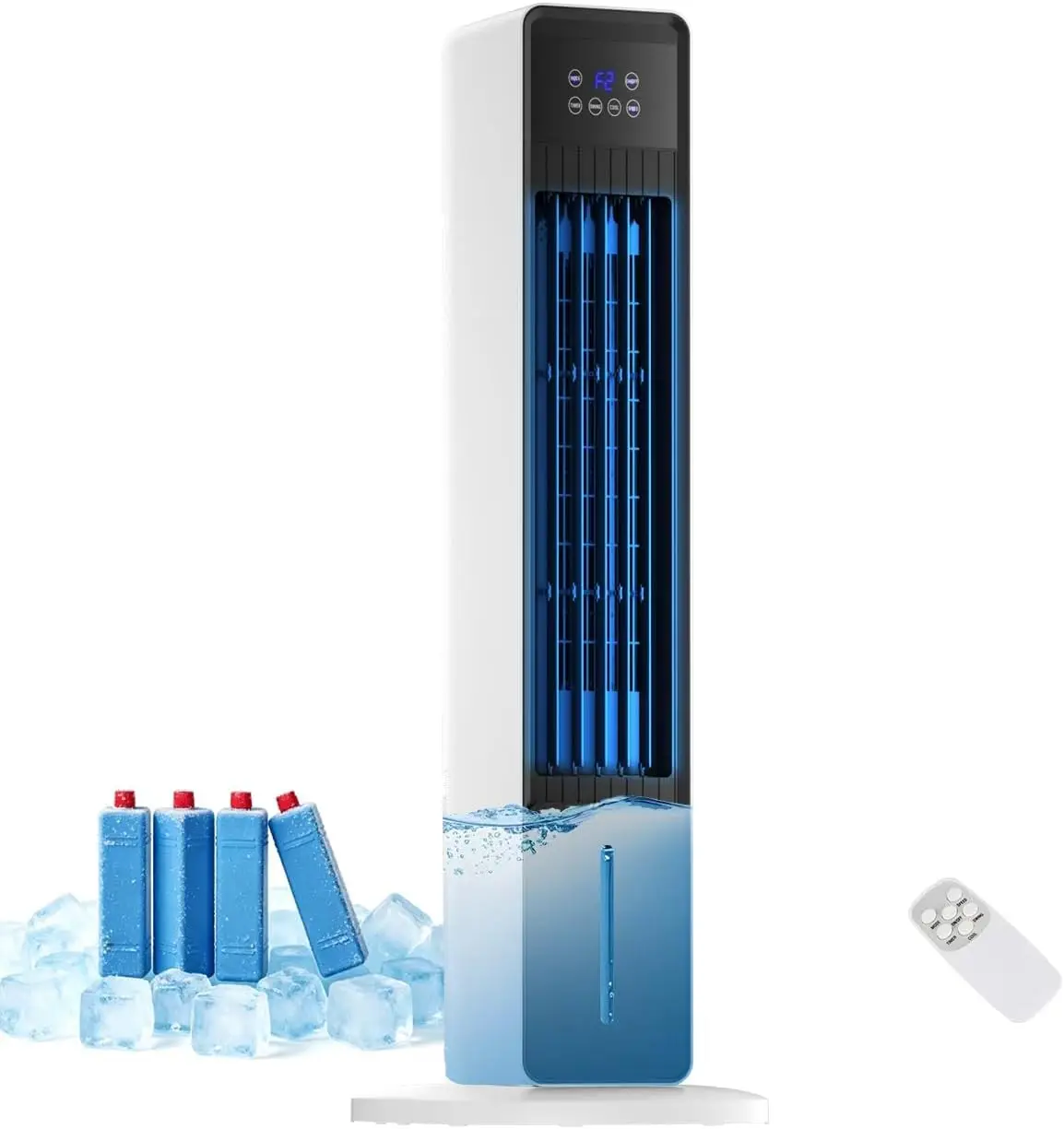 Portable 36-Inch Black Evaporative Air Cooler, 3-in-1 Tower Fan & Air Conditioner, 4 Modes, 3 Speeds, 24H Timer, Remote Control, 60° Oscillating, Quiet Swamp for Bedroom and Office
Portable 36-Inch Black Evaporative Air Cooler, 3-in-1 Tower Fan & Air Conditioner, 4 Modes, 3 Speeds, 24H Timer, Remote Control, 60° Oscillating, Quiet Swamp for Bedroom and Office