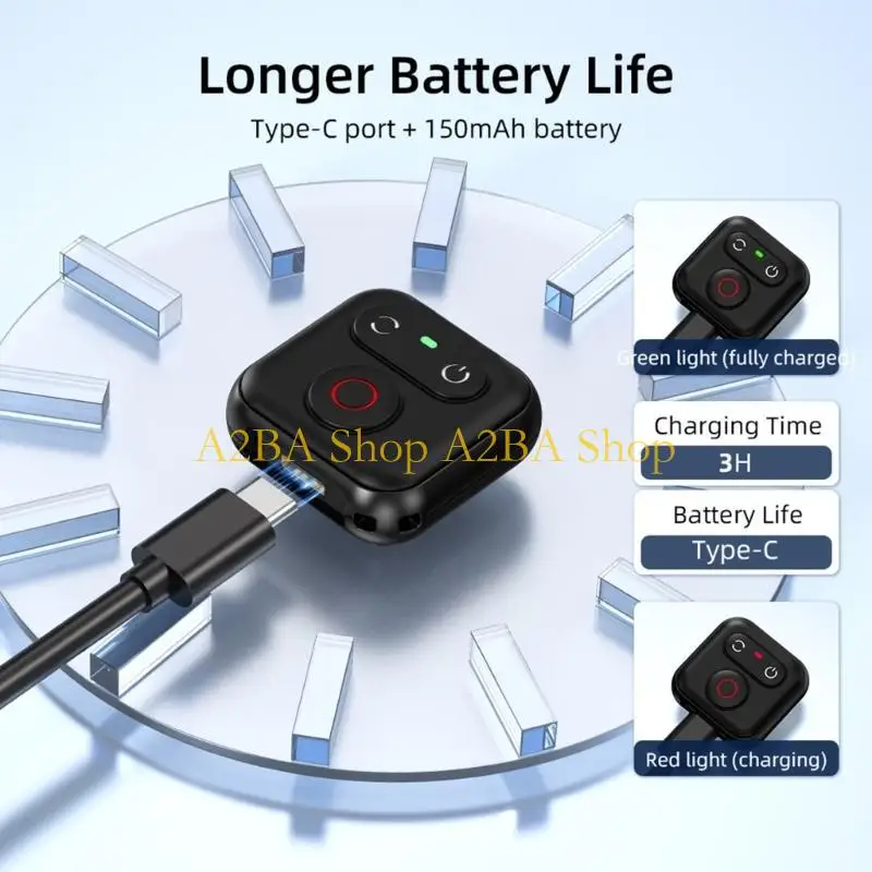 A2BA Quick Bluetooth-compatible Remote Controls for Action Cameras Stable Pairing ABS Construction for Photographers
A2BA Quick Bluetooth-compatible Remote Controls for Action Cameras Stable Pairing ABS Construction for Photographers
