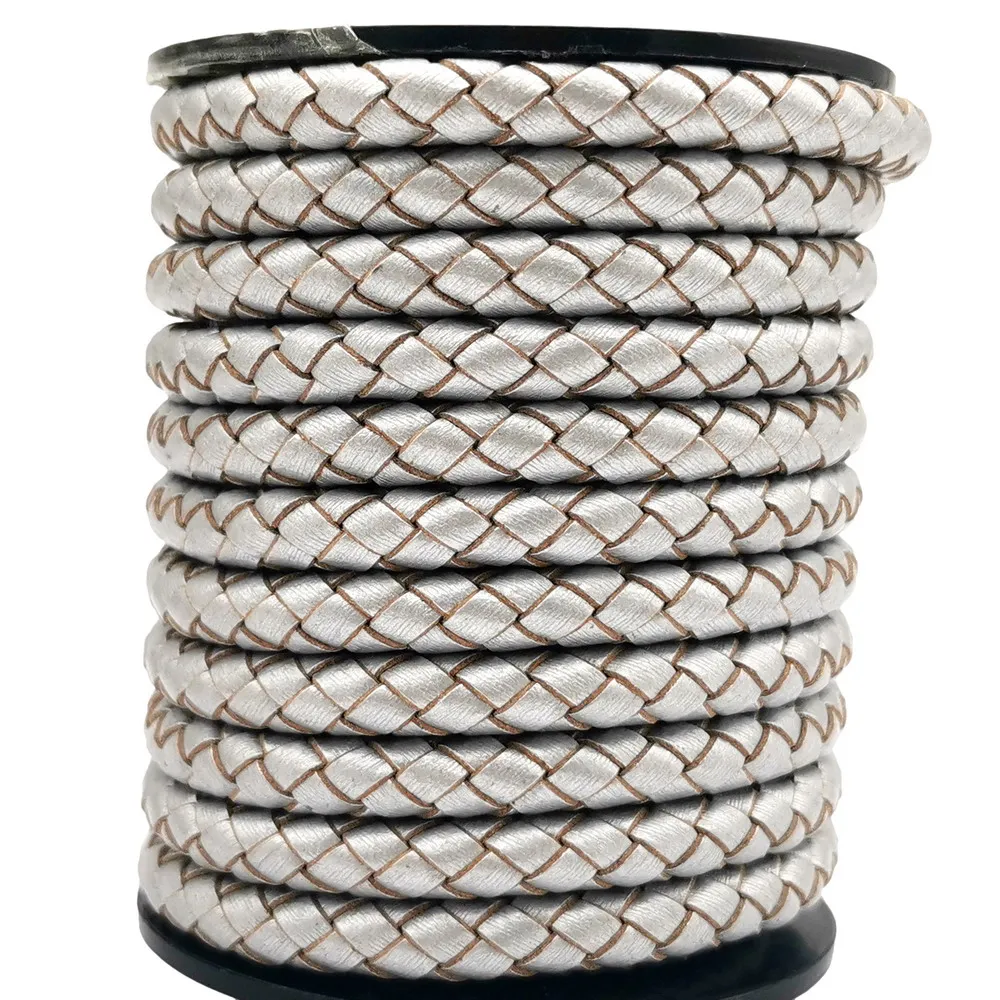 ShapesbyX Metallic Silver Braided Leather Strap for Jewelry Making Bolo Cords 5mm Round Leather Bracelet
ShapesbyX Metallic Silver Braided Leather Strap for Jewelry Making Bolo Cords 5mm Round Leather Bracelet