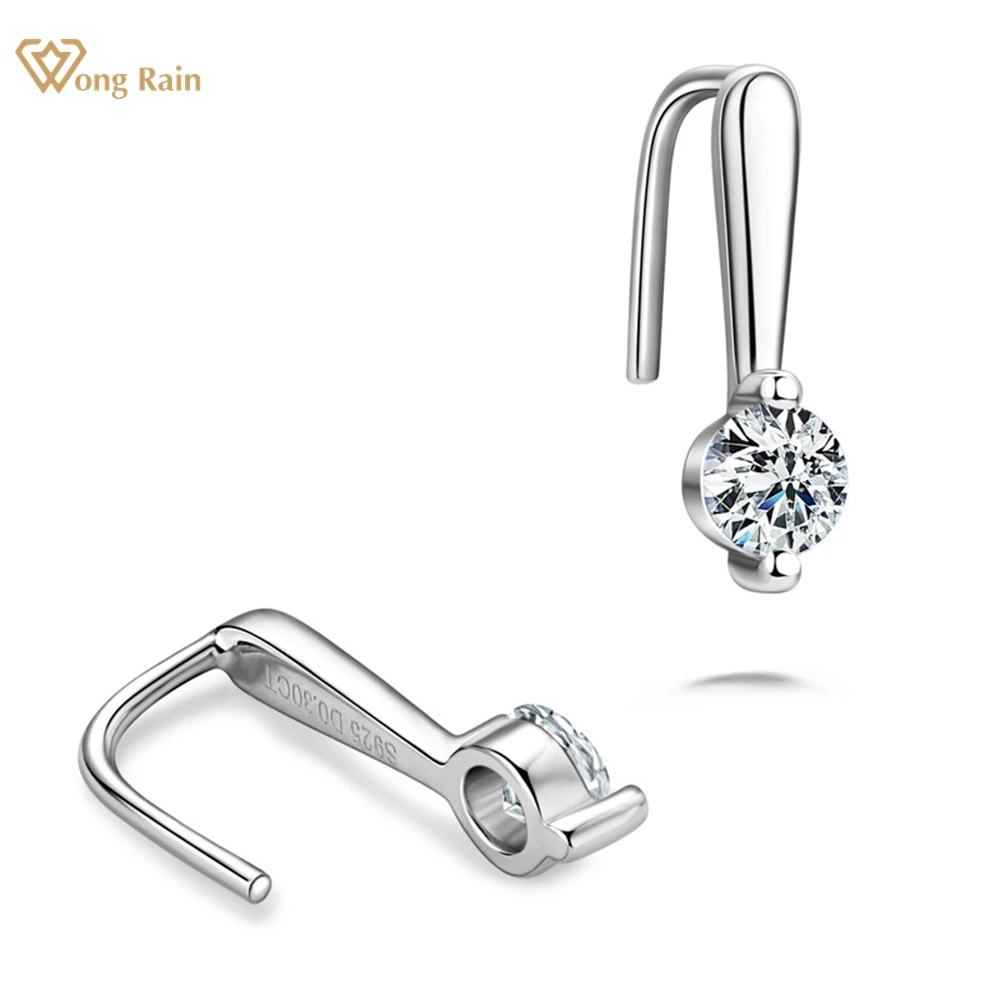 Wong Rain 18K Gold Plated 925 Sterling Silver VVS1 3EX Round Cut 4MM Real Moissanite Diamonds Drop Earrings Wedding Jewelry Gift
Wong Rain 18K Gold Plated 925 Sterling Silver VVS1 3EX Round Cut 4MM Real Moissanite Diamonds Drop Earrings Wedding Jewelry Gift