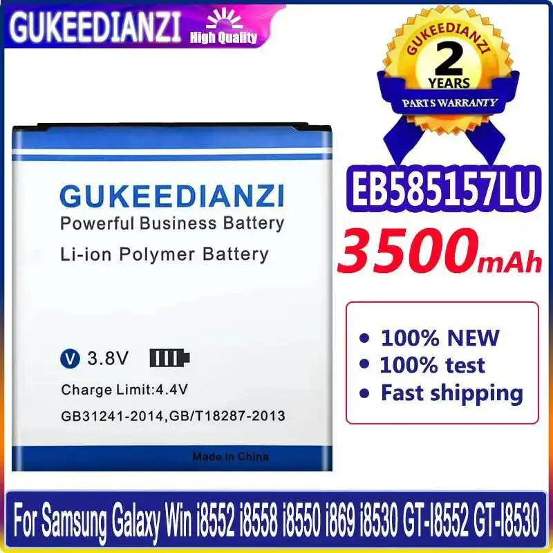 Аккумулятор мобильного телефона EB585157LU 3500 мАч для Samsung Galaxy Win i8552 i8558 i8550 i869 i8530 GT-I8552 GT-I8530
Аккумулятор мобильного телефона EB585157LU 3500 мАч для Samsung Galaxy Win i8552 i8558 i8550 i869 i8530 GT-I8552 GT-I8530