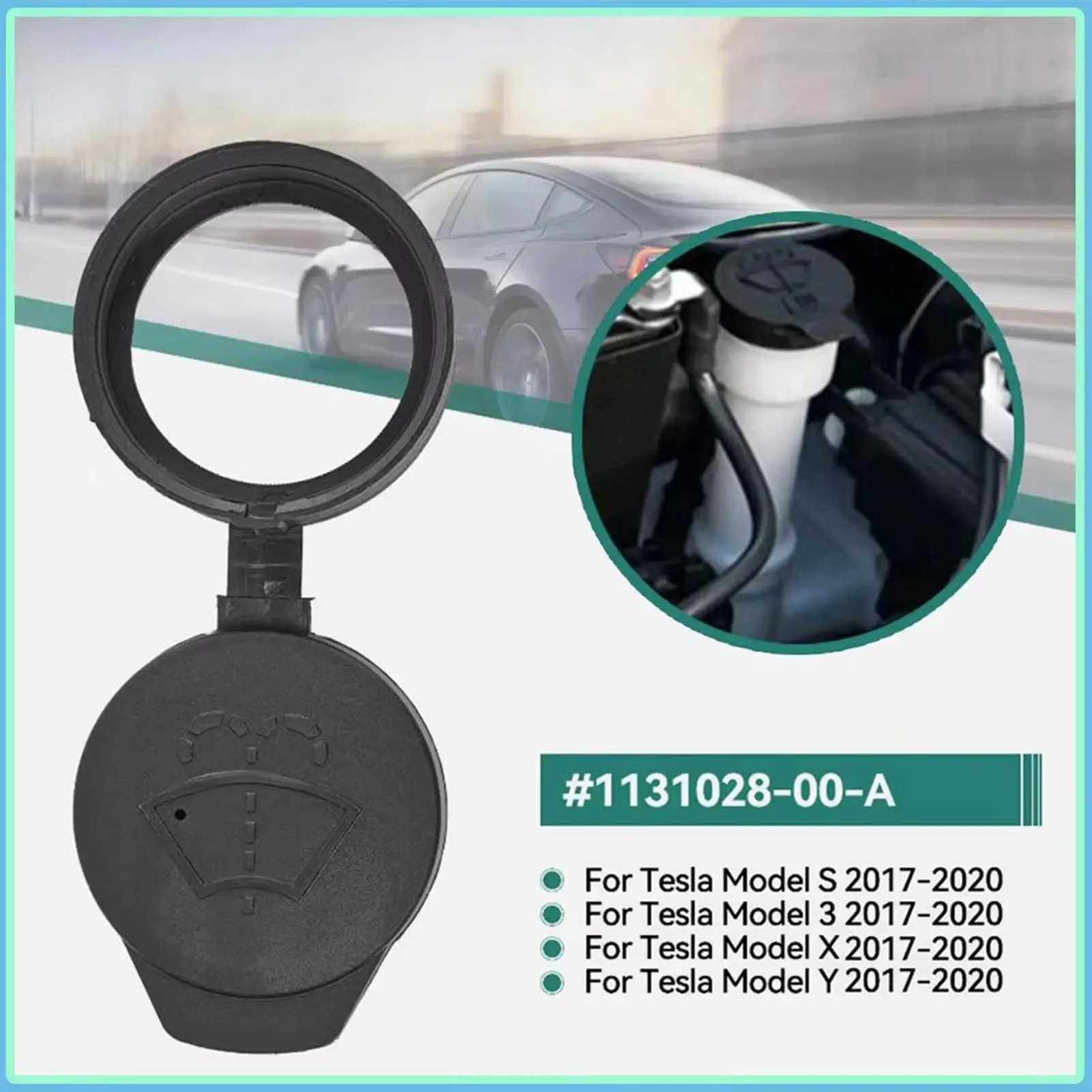 black Car Windshield Wiper Washer Fluid Reservoir Tank Bottle Cap For Tesla Model 3/S/X/Y 2017 - 2020
black Car Windshield Wiper Washer Fluid Reservoir Tank Bottle Cap For Tesla Model 3/S/X/Y 2017 - 2020